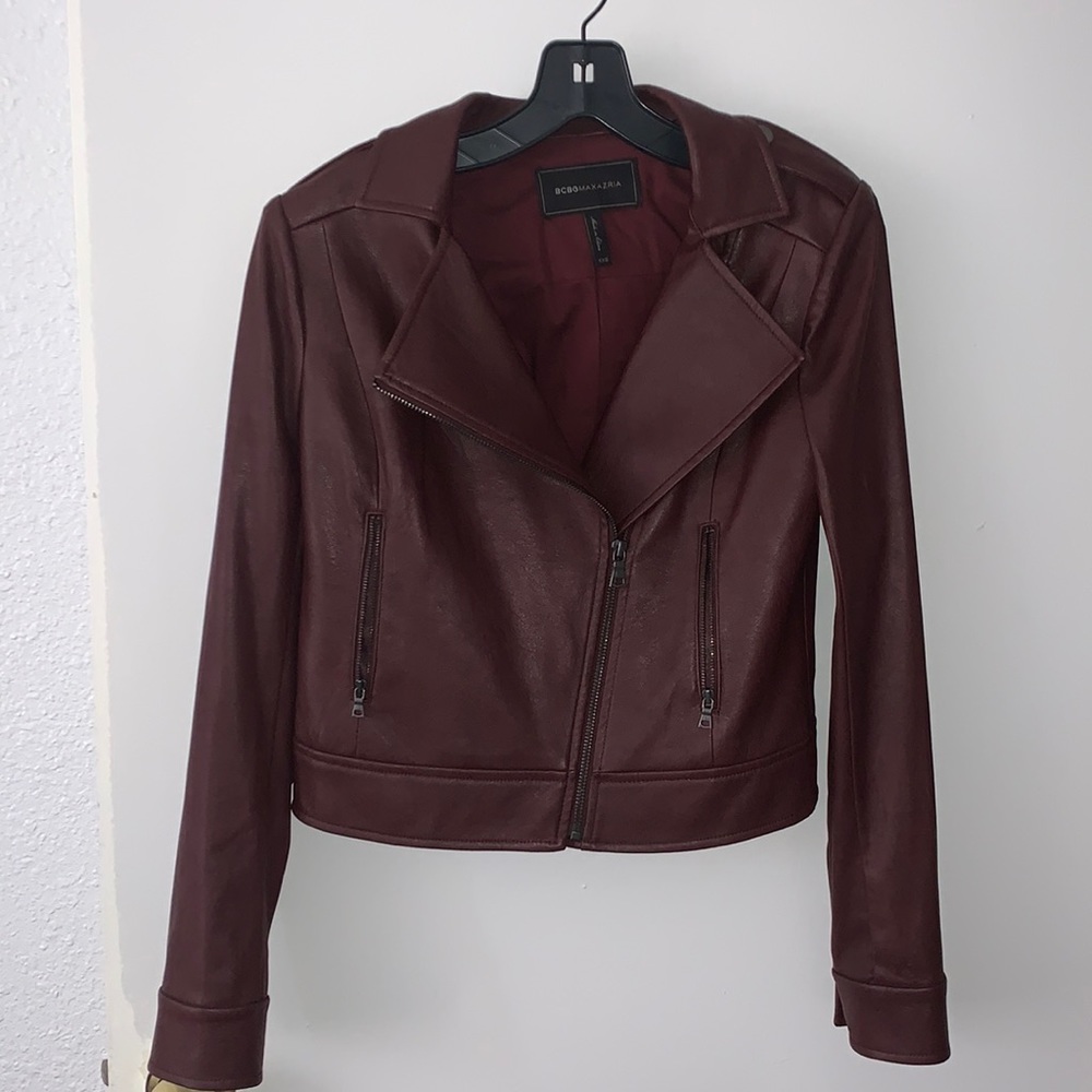 Bcbg faux leather jacket